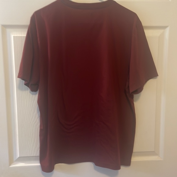 LL Bean Large men’s burgundy grey trimmed tee unisexLNC - Picture 6 of 11